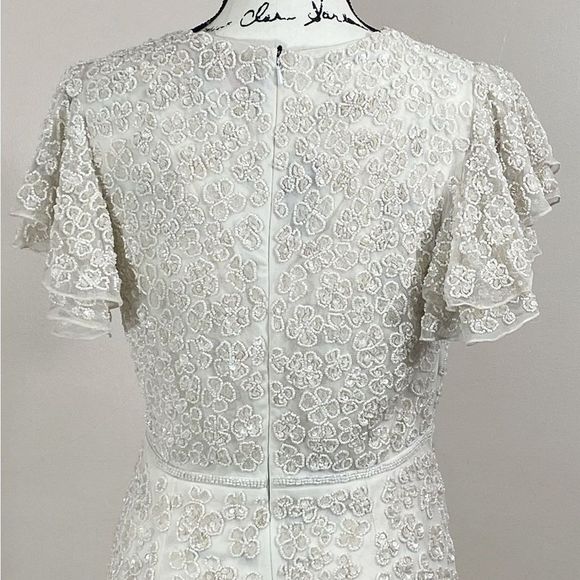 Mac Duggal Floral Beaded Sheath Dress size 6 - Picture 10 of 13